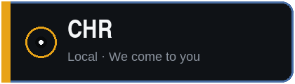 CHR · Local · We come to you