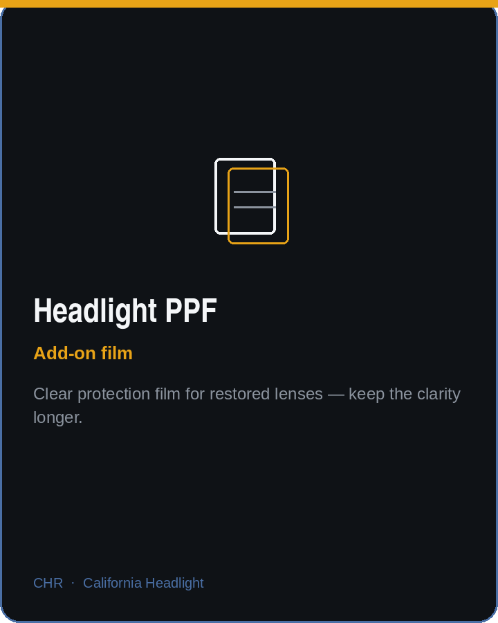 Clear headlight PPF